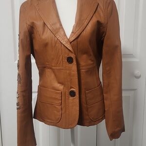 Vintage Beaded Wilsons Leather blazer